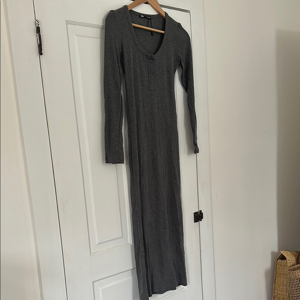 Zara ribbed midi dress